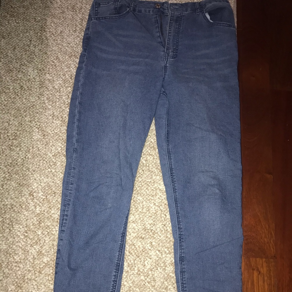 High waisted skinny jeans